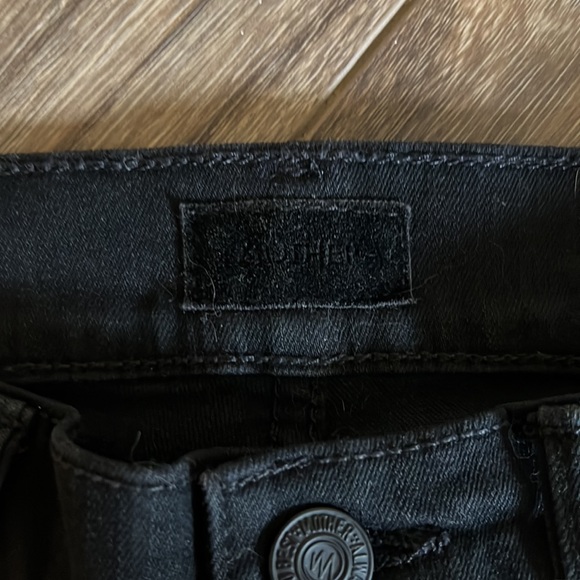 MOTHER - black denim crop and flare - Picture 2 of 4